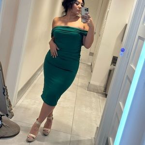 Green cocktail Dress